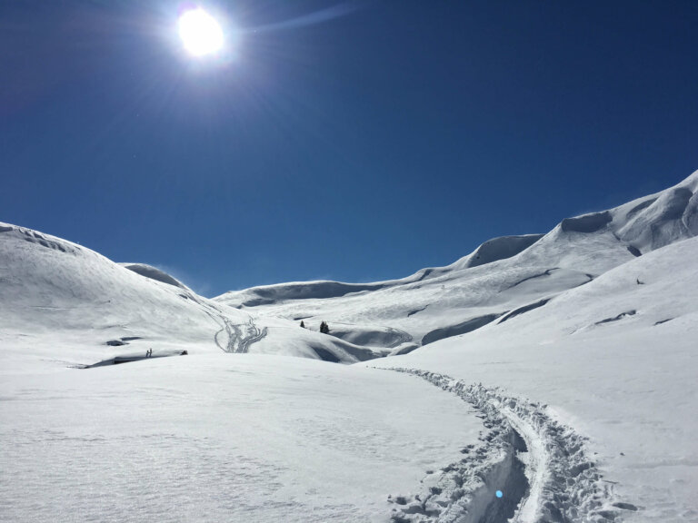Skitouren rund um die Bamberger Hütte (1756m)